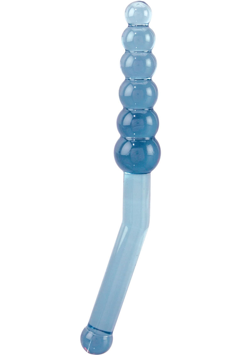 Jelly Fun Flex Beaded Anal Wand 9.5in - Blue