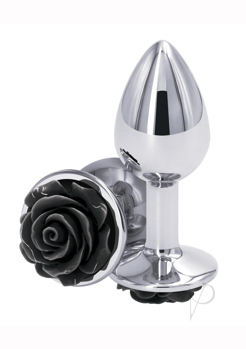 Rear Assets Rose Aluminum Anal Plug - Small - 5 colors